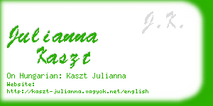 julianna kaszt business card